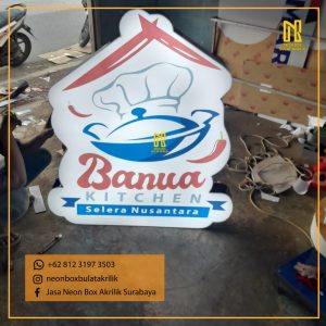 Neon Box Bulat Akrilik di Kupang