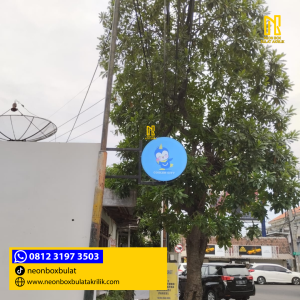 Jasa Neon Box Bulat Akrilik Berkulitas 