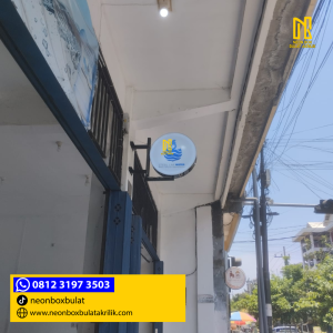 Neonbox Bulat Akrilik 2 Sisi 
