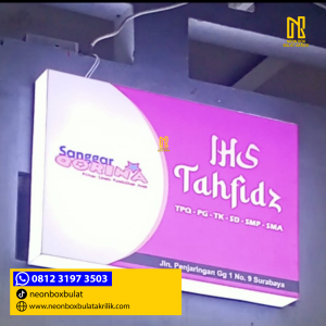 Harga Neon Box AKRILIK 1 Sisi