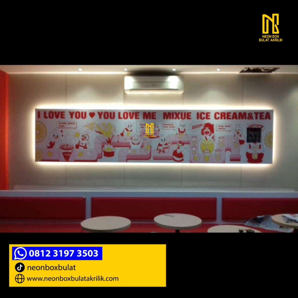 jasa neon box cafe surabaya