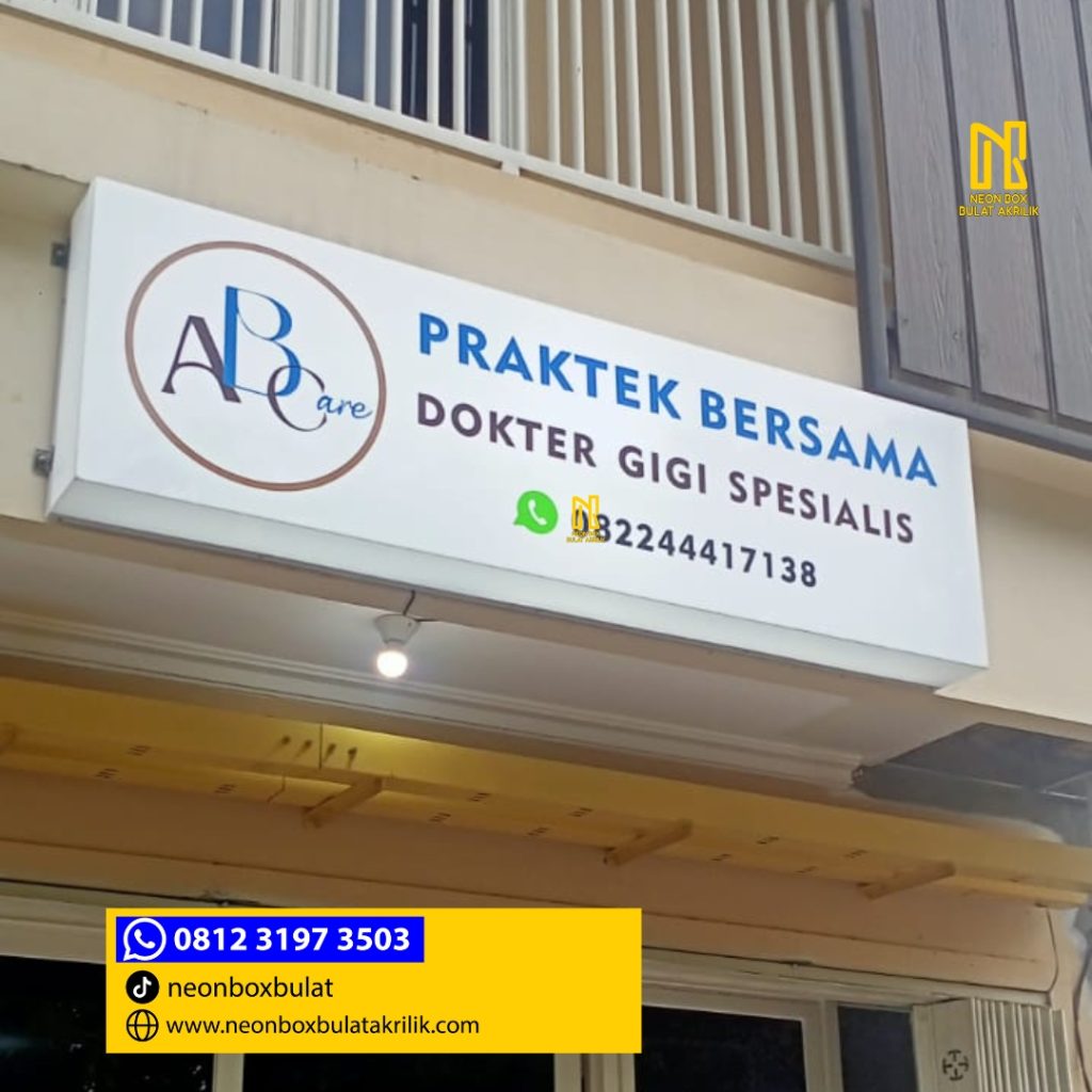 Jasa Pemasangan Neon Box Satu Sisi Web