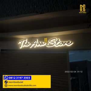 web Jasa Huruf Timbul Neon untuk Toko Baju