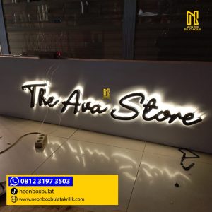 web Letter Timbul Backlight Murah