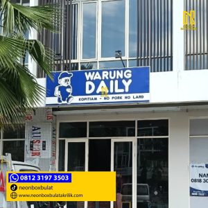 Jasa Produksi Papan Nama Dengan Lampu sorot WEB