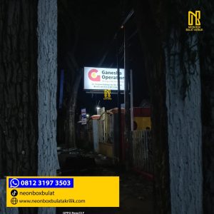 Pemasangan Neonbox 2 sisi  Gresik WEB