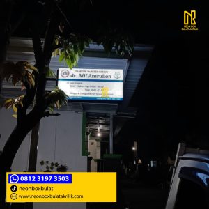 Pembuatan Neonbox Dokter 2 sisi  web