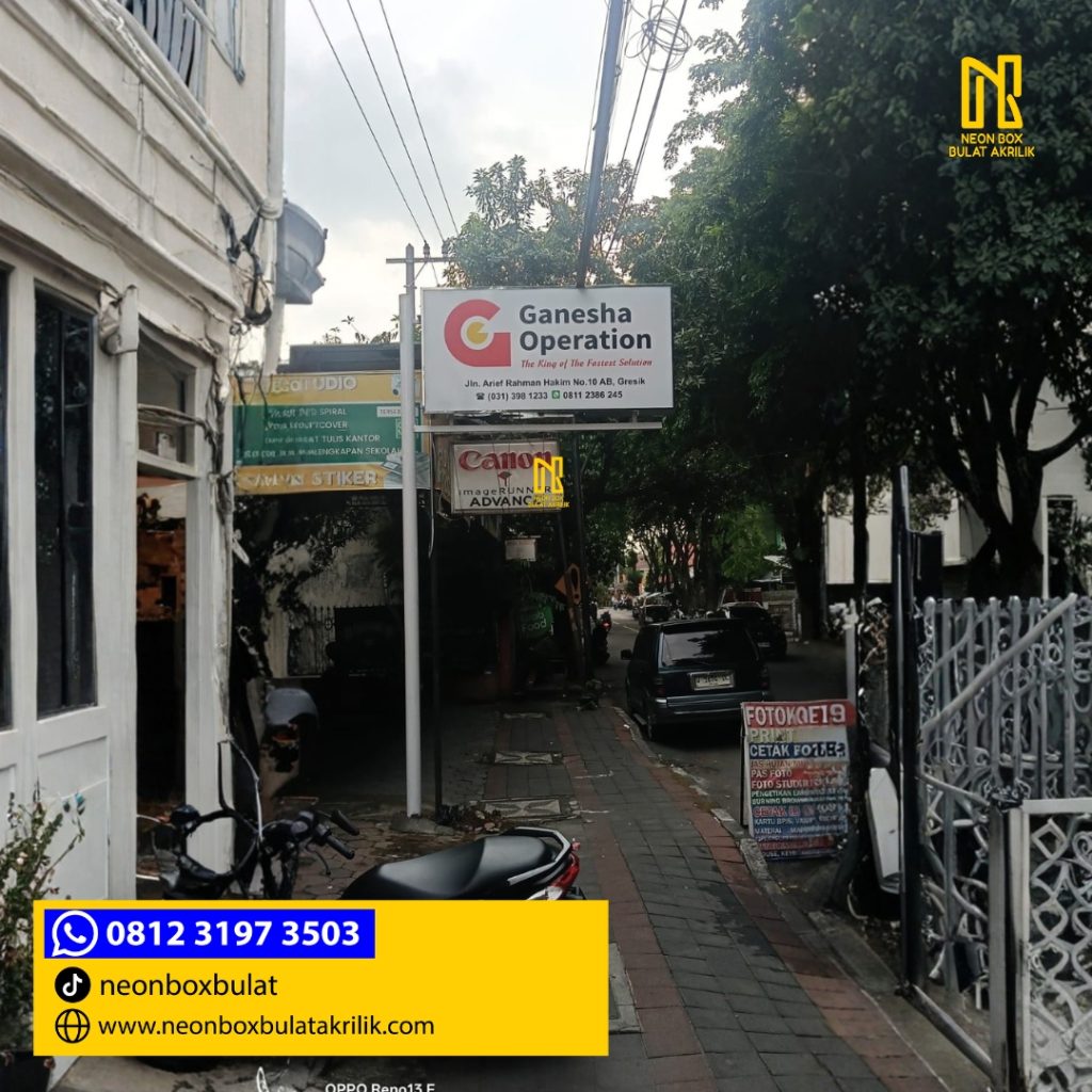 WEB Pemasangan Neonbox 2 sisi Gresik