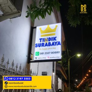 Produksi Neonbox Full Akrililik 2 Sisi Dengan Brecket web