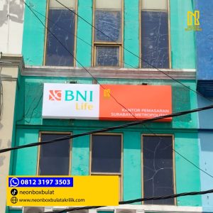 Jasa Produksi dan Pemasangan Neonbox Bank 1 Sisi