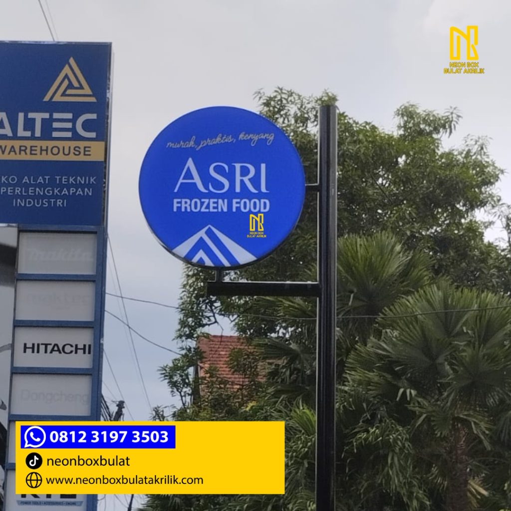 Neonbox Bulat Tahan Lama di Siwalankerto