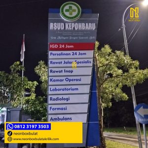 Pembutatan Palang Neonbox RSUD Di Bojonegoro web